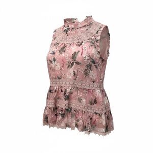 kate spade New York “live colorfully “ Silk Floral Lace Blouse - M-